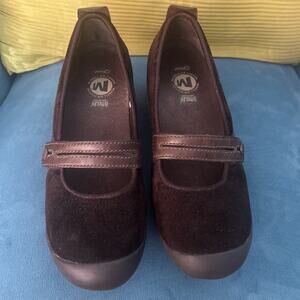 Merrell Shoes Womens 8 Plaza Bandeau Espresso Mary Jane Brown Suede Box 2